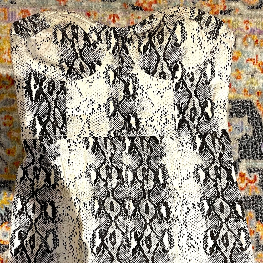 Snakeskin Denim Dress